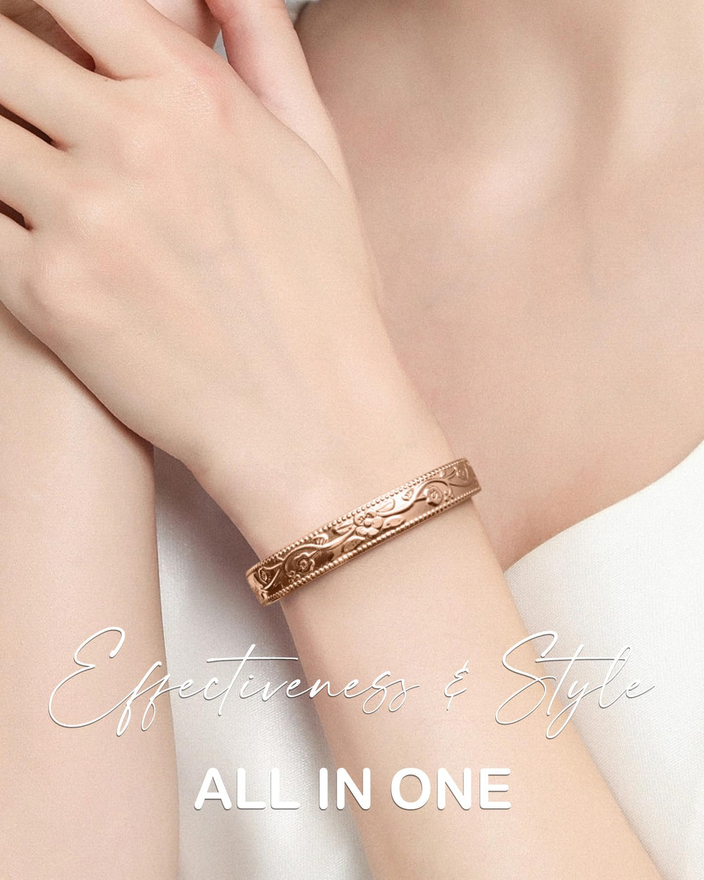 Feraco bracelet six neodymium magnets integrated for subtle magnetic design