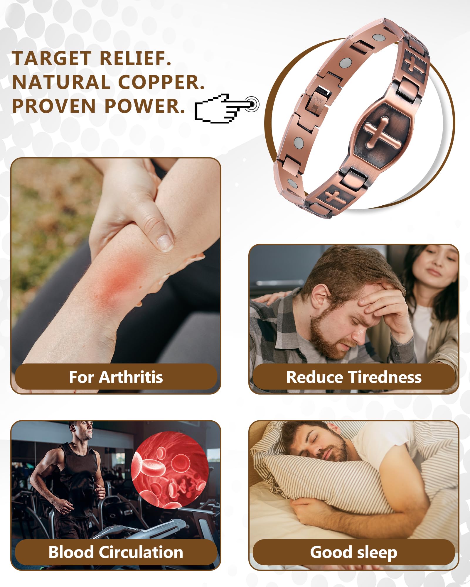 Feraco therapy bracelet worn daily for versatile wellness-inspired use.