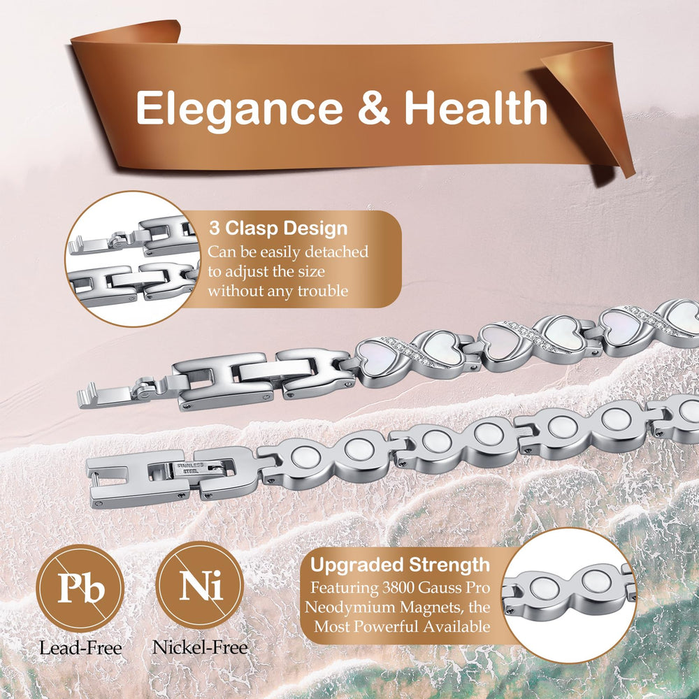 Feraco eternal ocean design bracelet featuring heart and infinity symbols