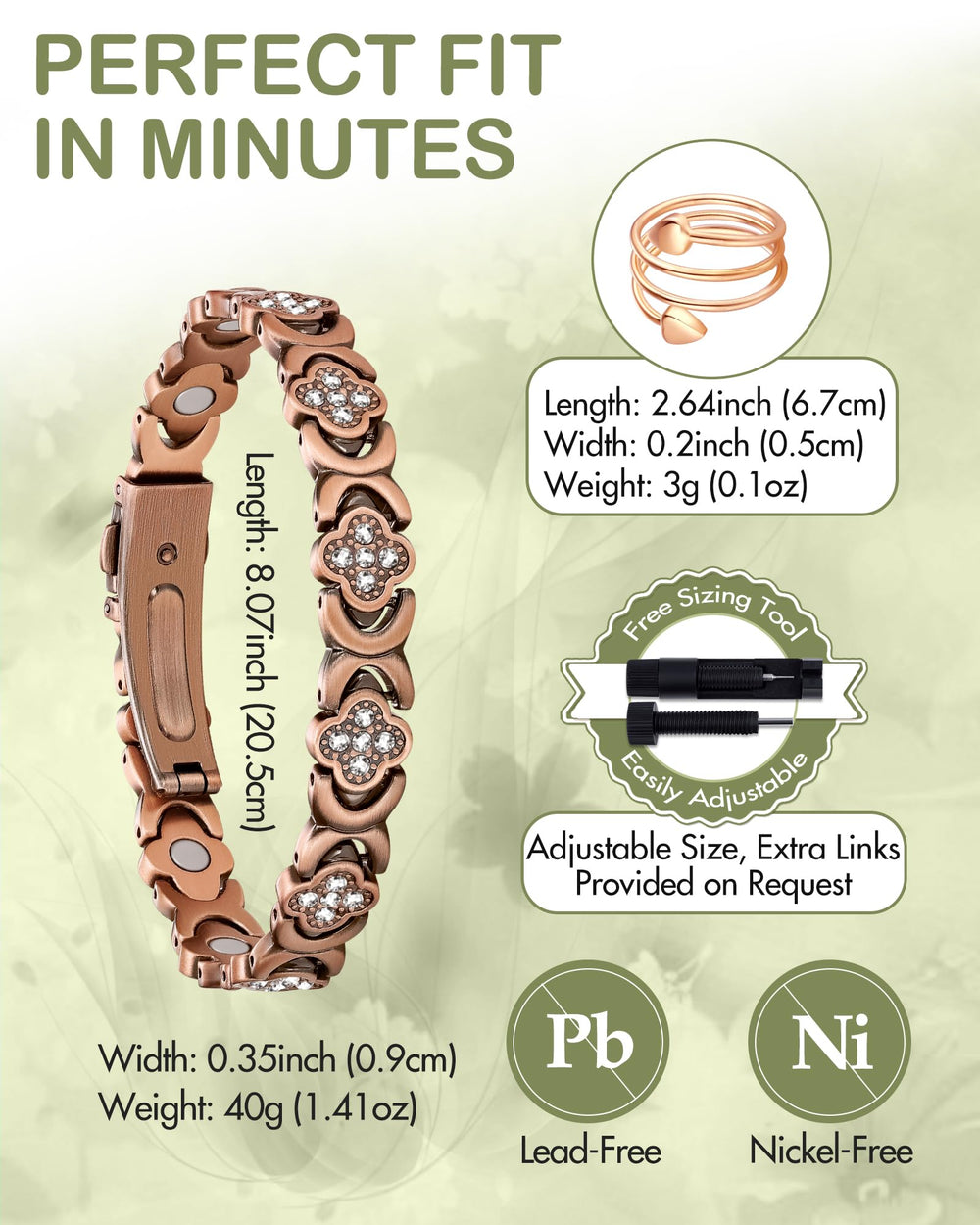 Feraco four-leaf clover infinity design with CZ sparkle, timeless lucky symbolism.