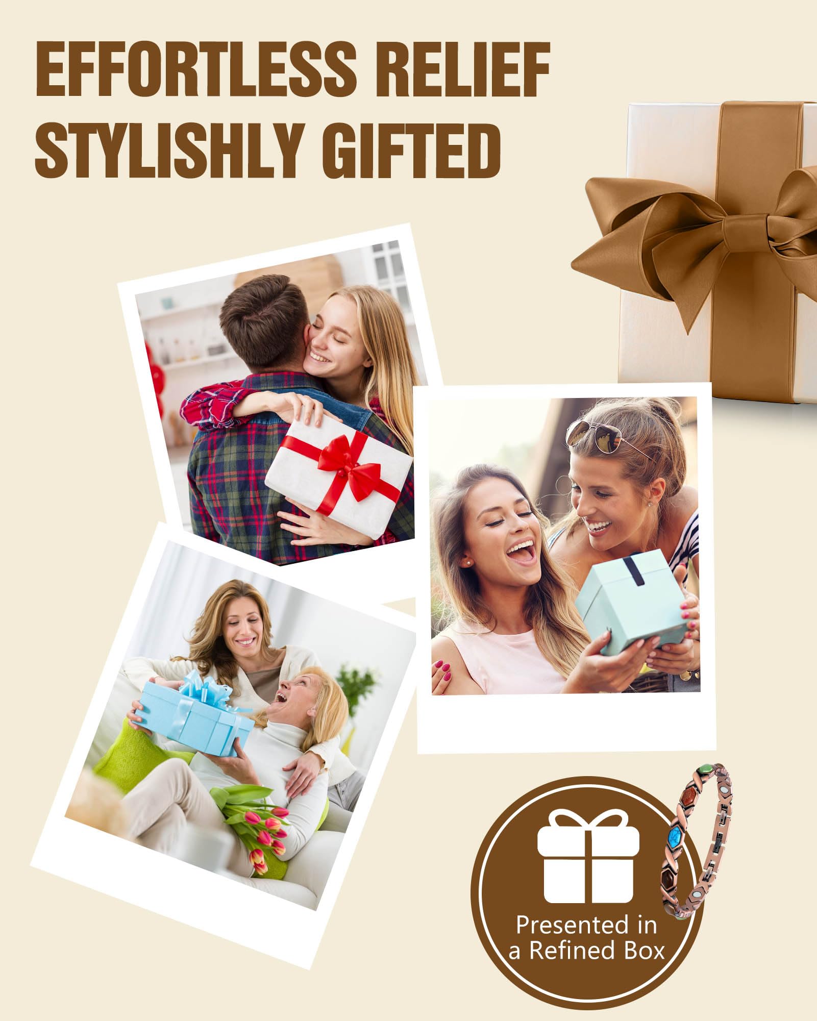 Feraco gift box includes sizing tool for a ready-to-gift experience.