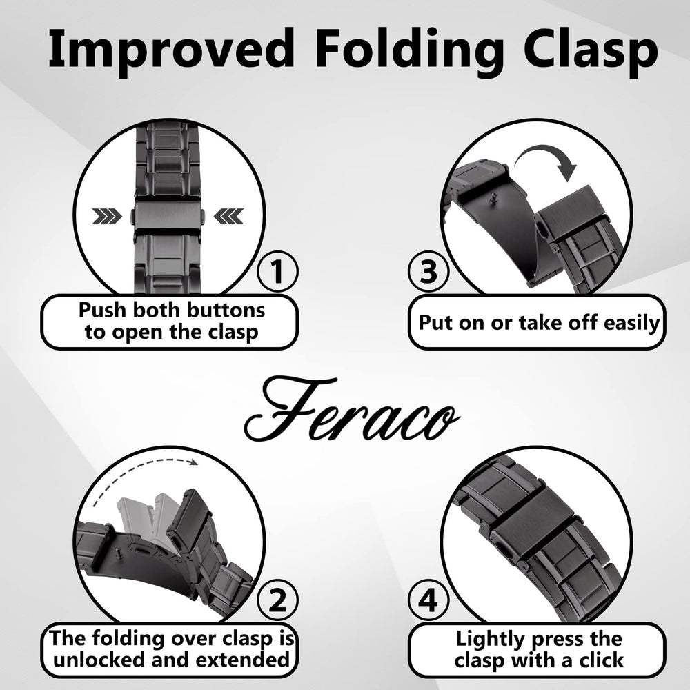 Feraco hypoallergenic, lead-free titanium steel supports comfortable all-day wear