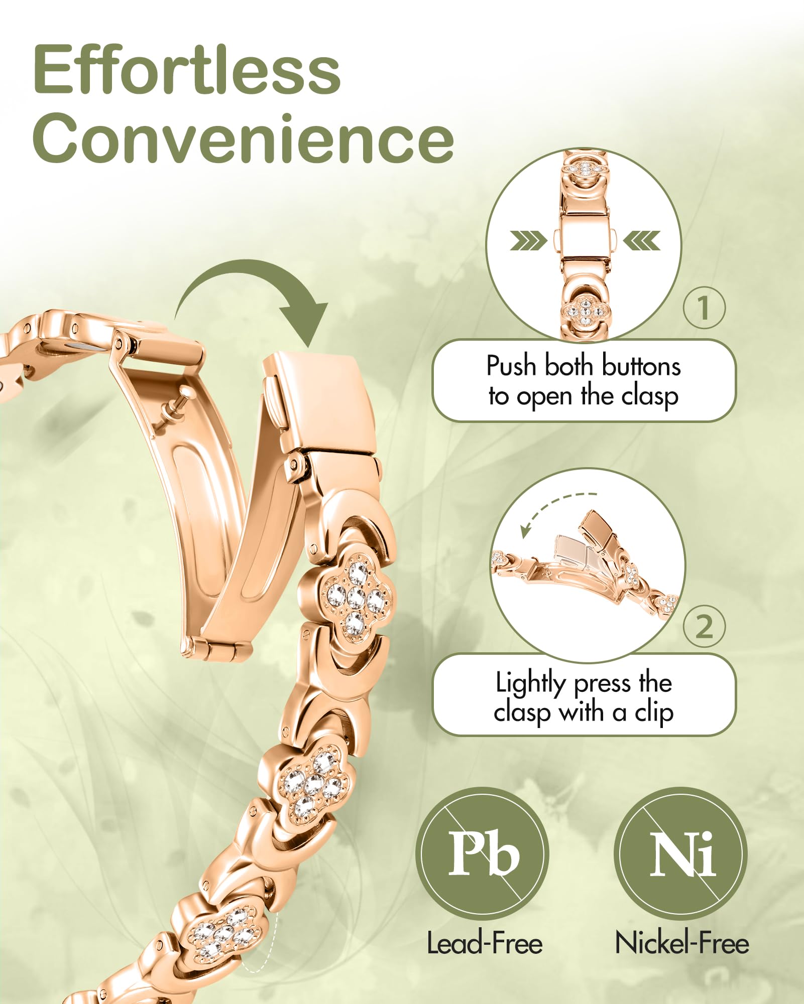Feraco infinity and four-leaf clover CZ design symbolizing luck