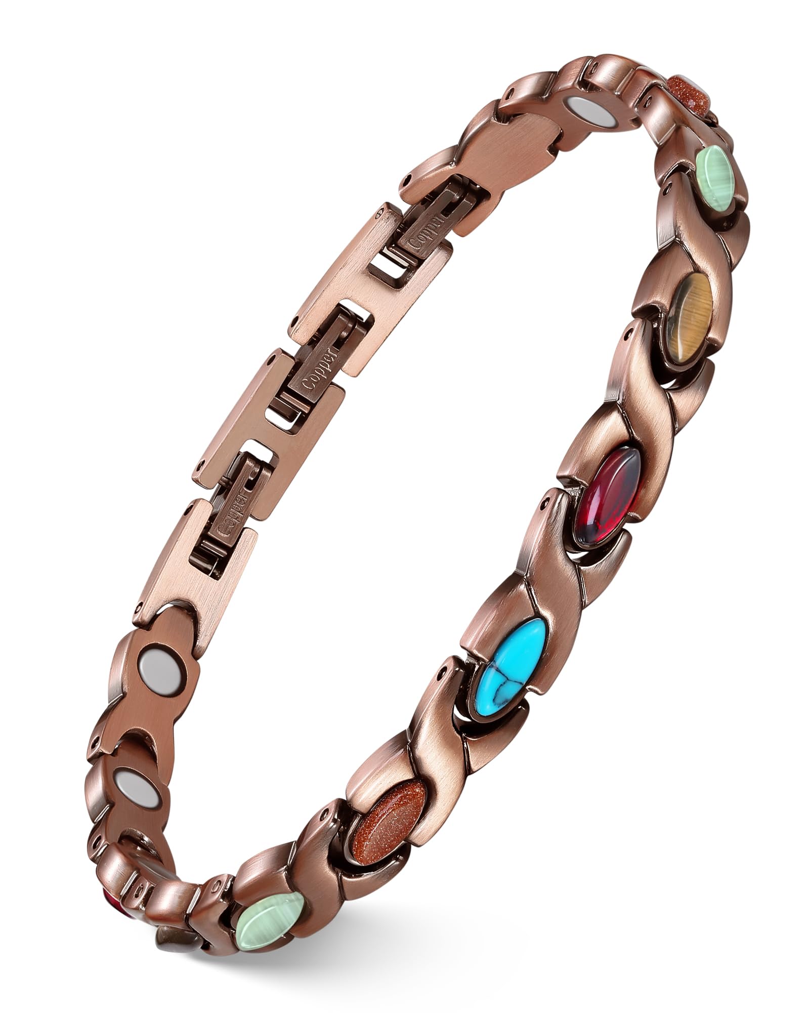 Feraco infinity turquoise bracelet highlighting balance and elegant craftsmanship.