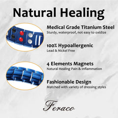 Feraco magnetic bracelet fashion-forward accessory suitable with both formal and casual outfits