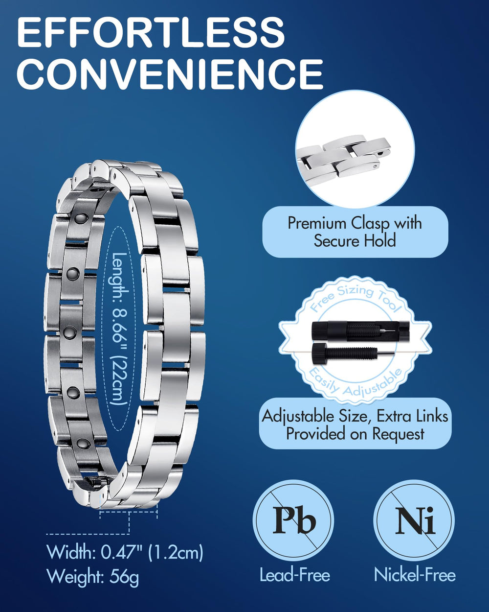 Black plated Feraco bracelet offers versatile style for formal and casual