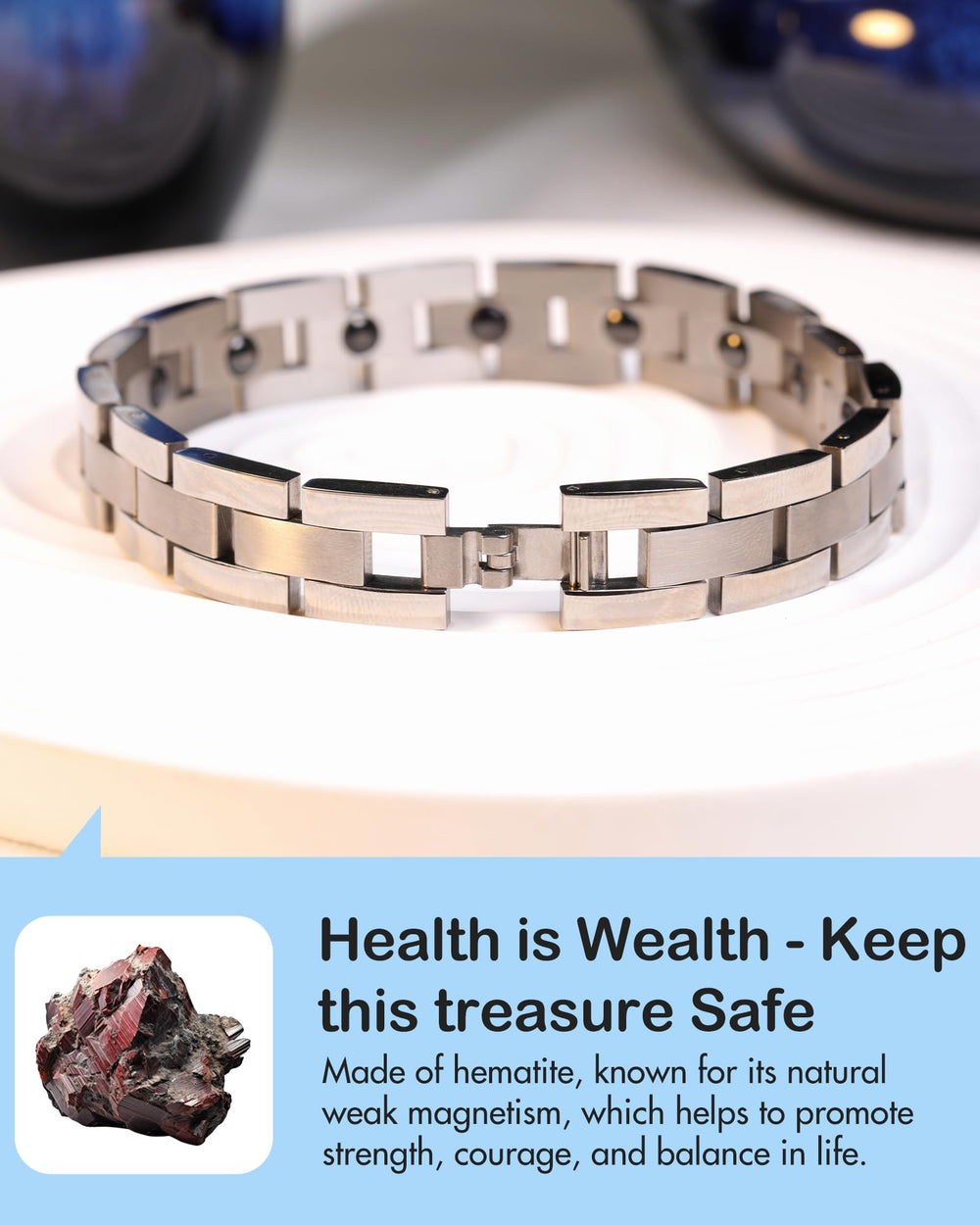 Feraco magnetic bracelet complements office and smart casual outfits