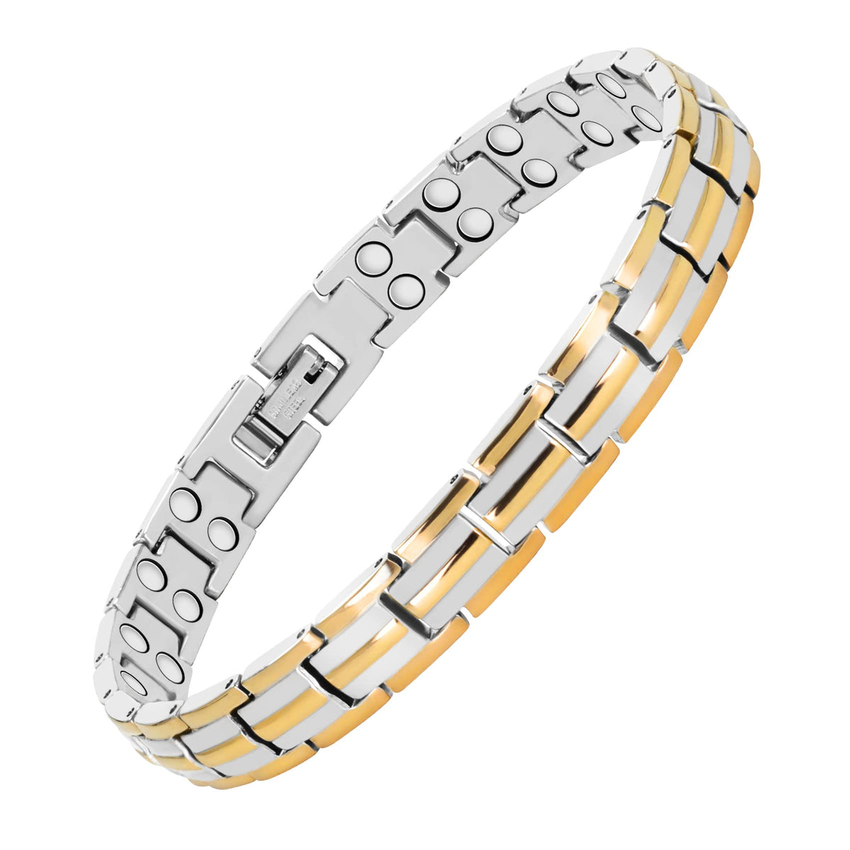 Feraco women's magnetic bracelet in titanium steel, lightweight and durable for daily wear.
