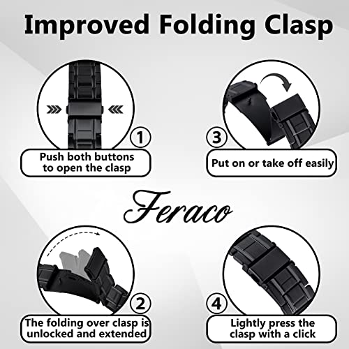 Feraco adjustable length feature with links added or removed.