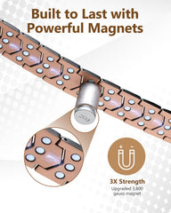 Feraco magnetic copper bracelet highlights 3800 Gauss magnets for balanced daily wear.
