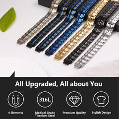 Feraco mens bracelet features a classic design suitable for office and casual wear.