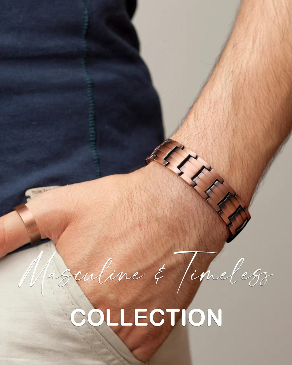 Feraco bracelet with upgraded clasp ensures secure, comfortable wear.