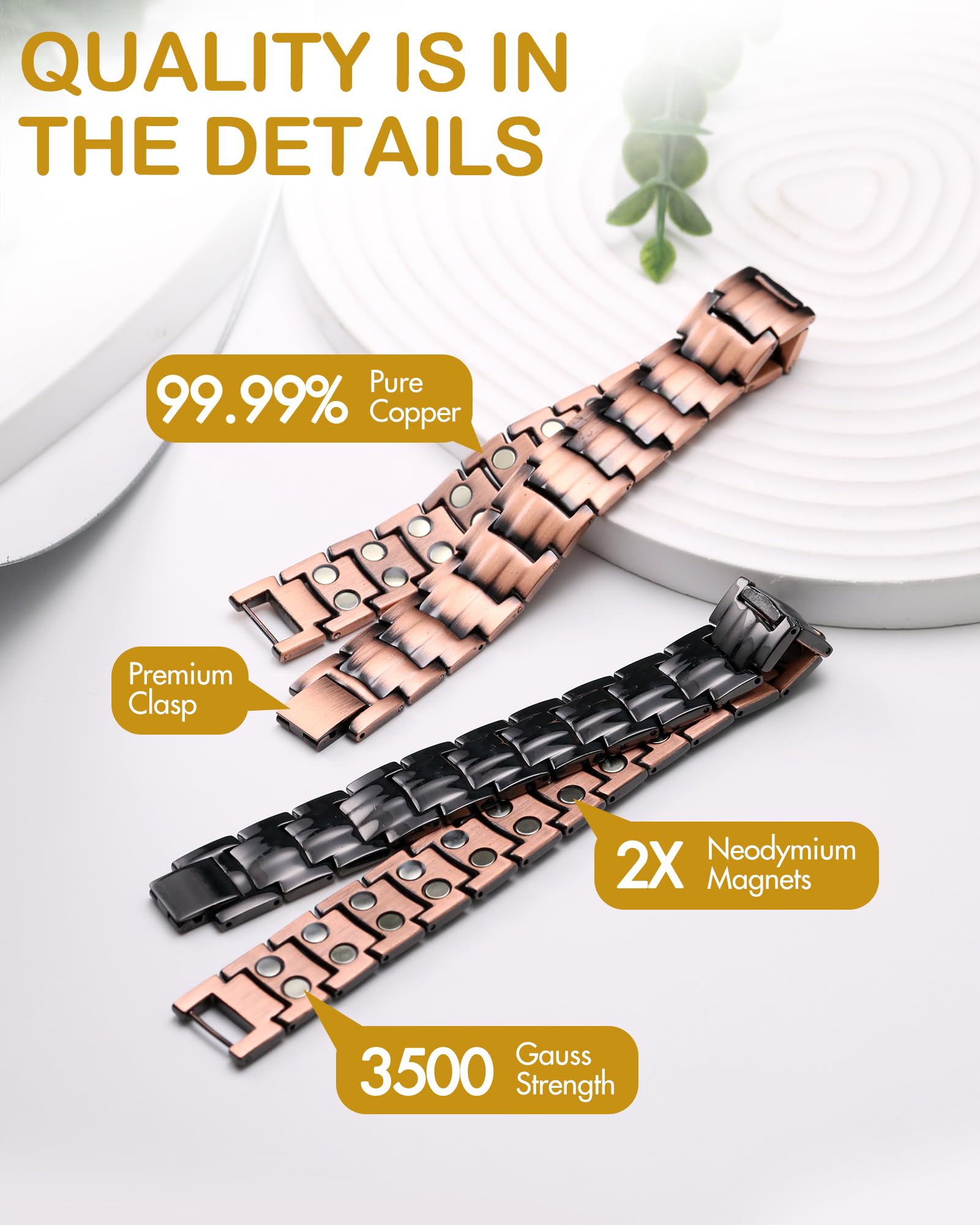 Feraco copper magnetic bracelet gift box signifies premium packaging