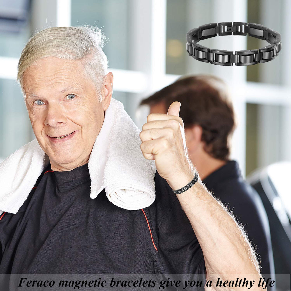 Feraco hematite stones detail adds refined style.