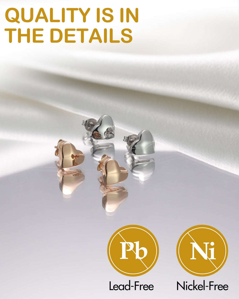 Feraco non-piercing magnetic-studs design, easy on/off for daily wear.