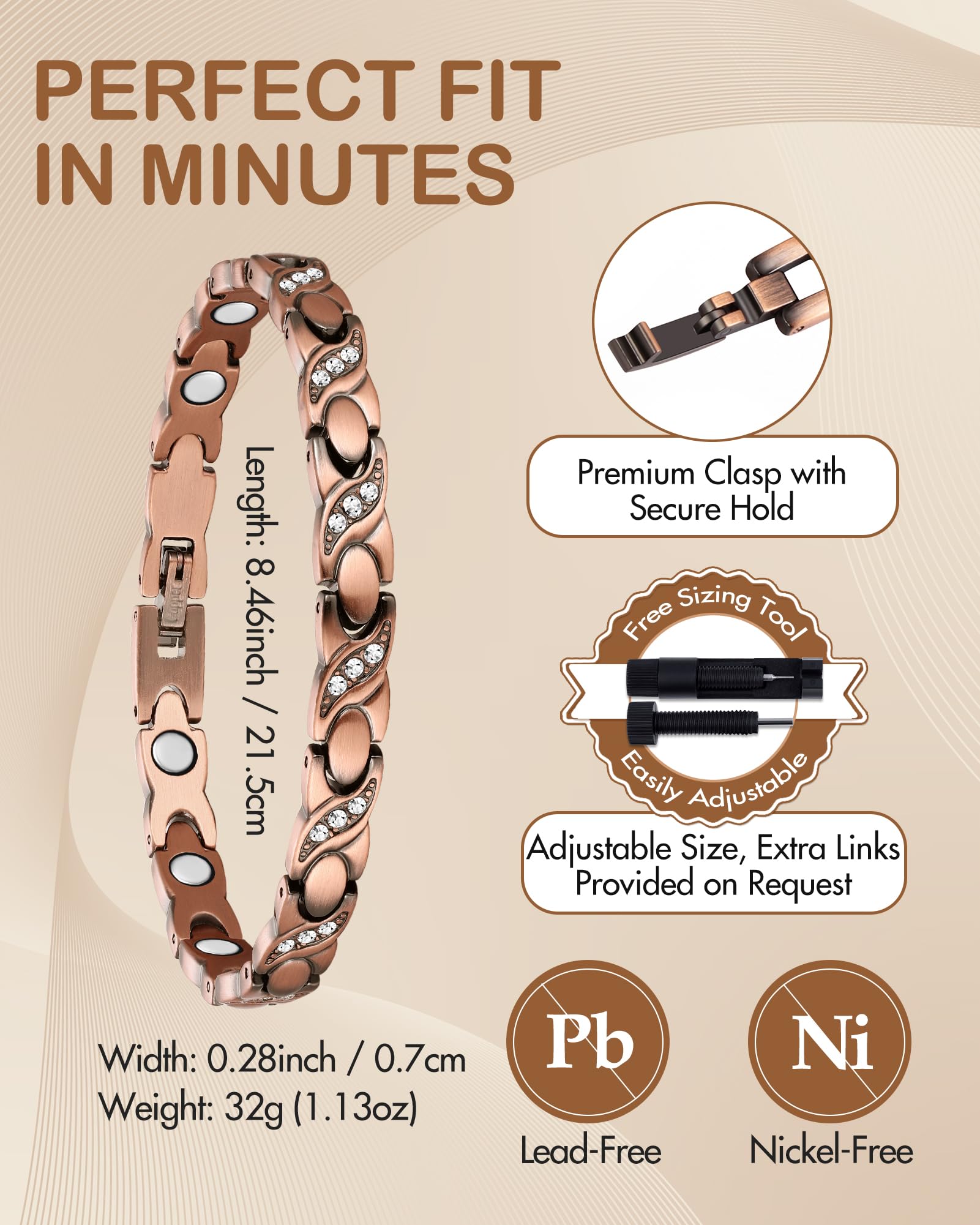 Feraco oxidation-resistant copper finish maintains shine over time
