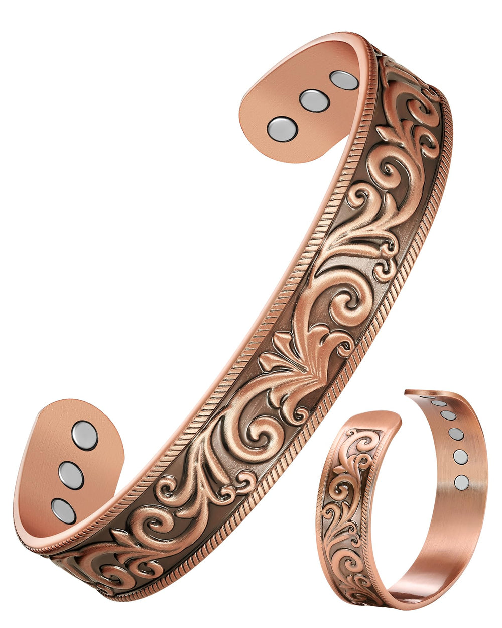 Pulsera magnética de cobre Feraco para uso diario con estilo.
