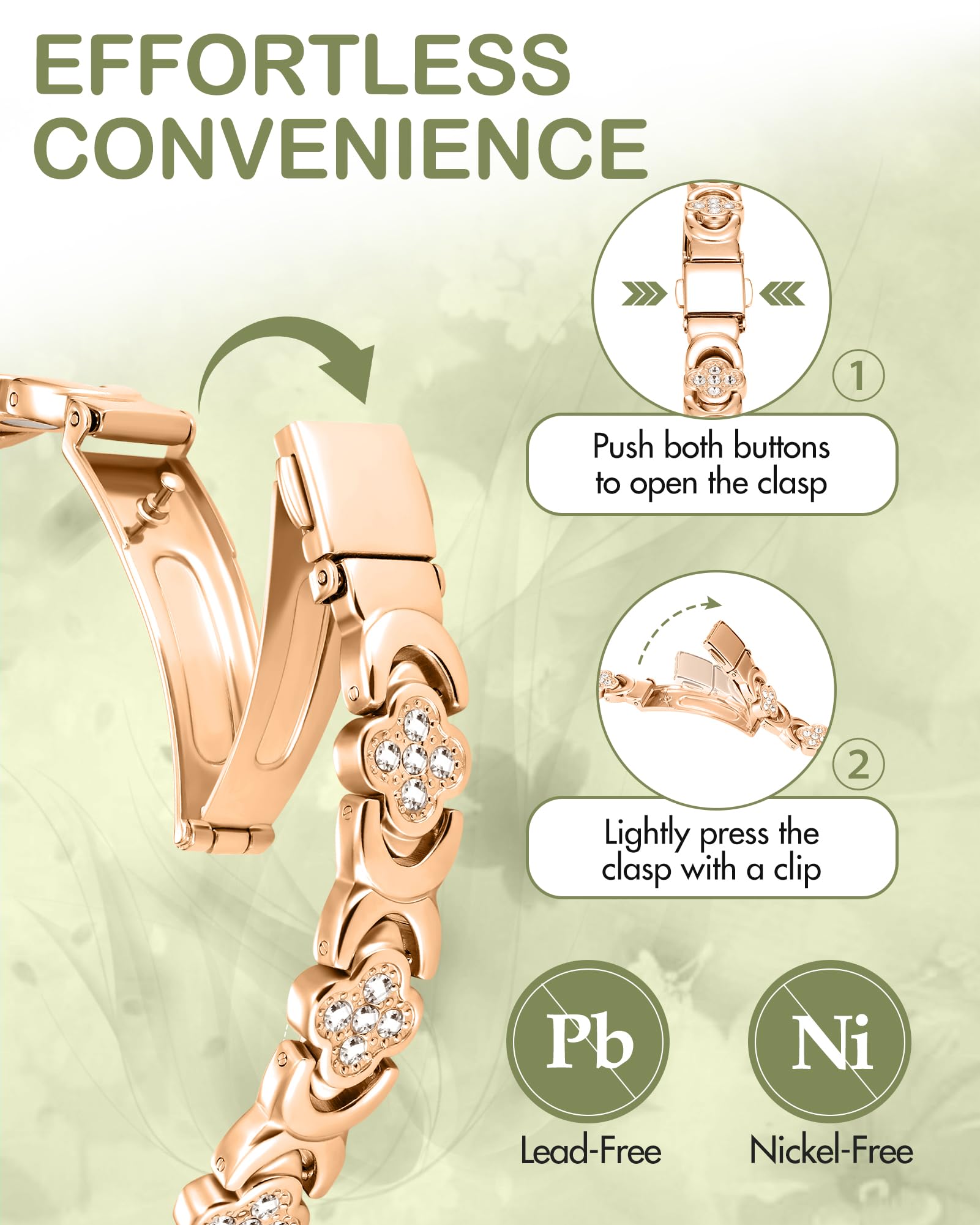 Feraco adjustable copper bracelet with size tool for a comfortable fit.