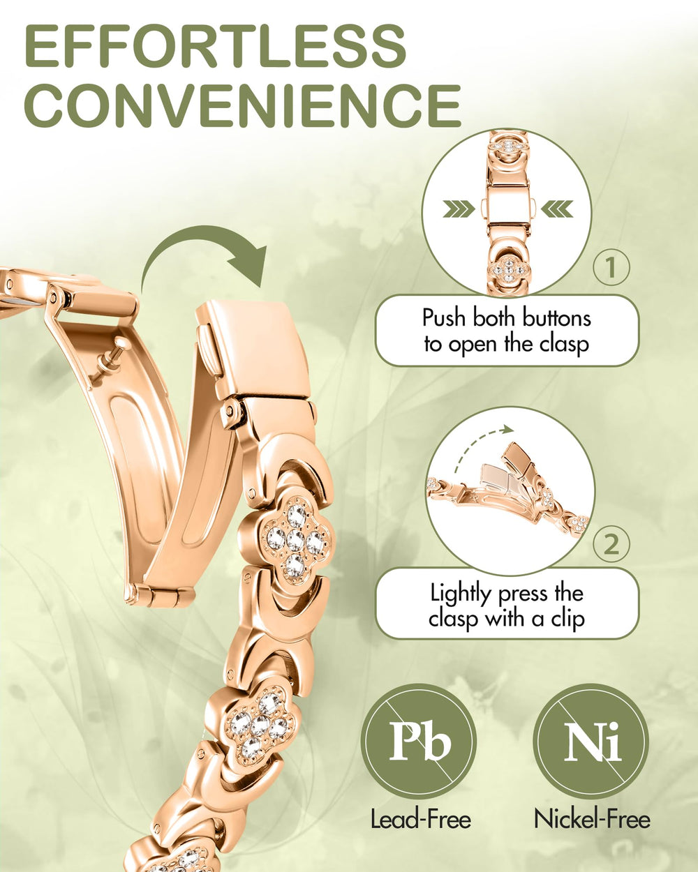 Feraco adjustable copper bracelet with size tool for a comfortable fit.
