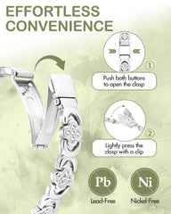 Feraco folding-clasp bracelet showing secure, easy-on/easy-off design