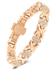 Feraco Pure Copper Bracelet front view in rose gold for daily wear