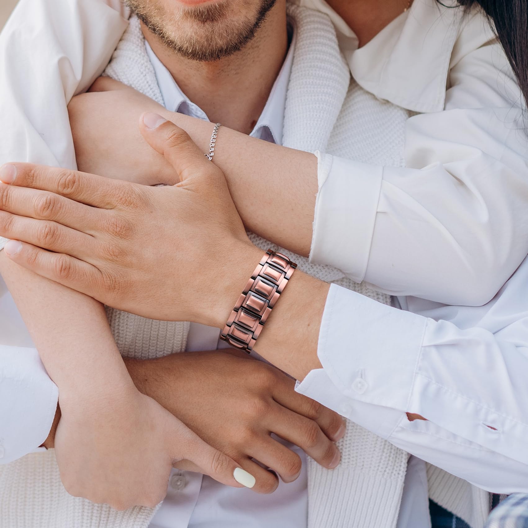 Feraco copper bracelet magnets—57 magnets embedded for balanced placement