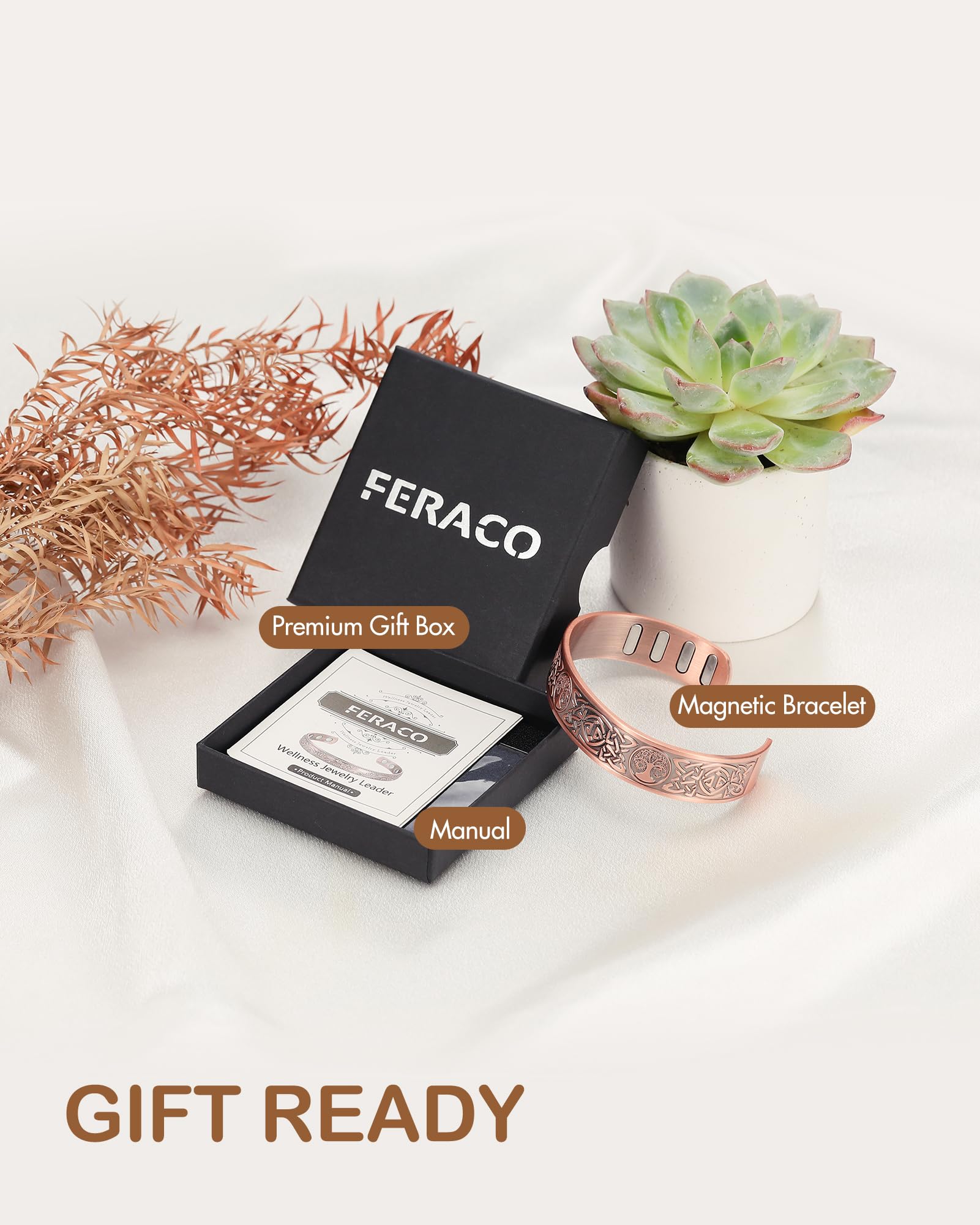 Feraco bracelet worn on wrist with clean minimalist style