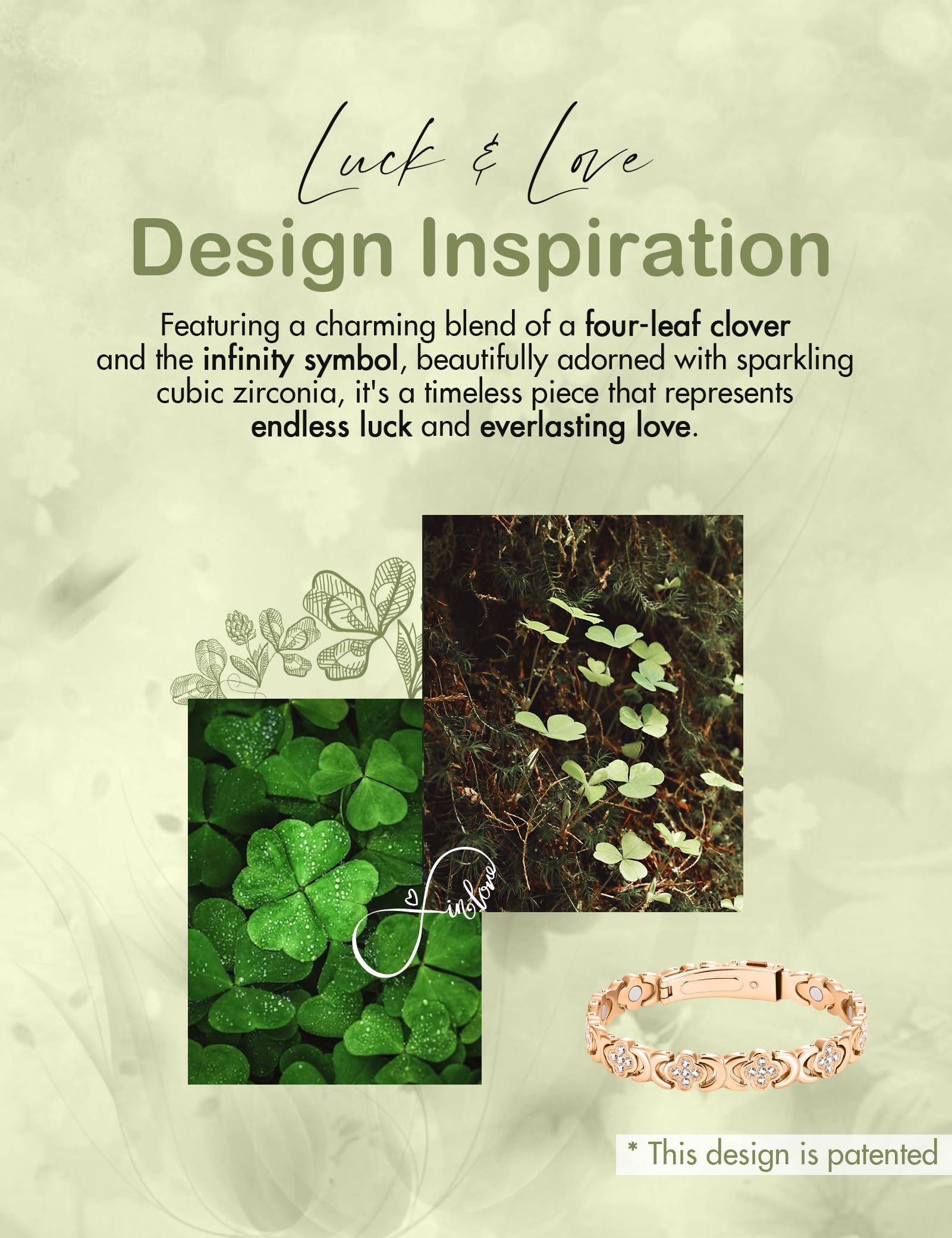 Feraco rose-gold tone copper bracelet adds warm elegance.