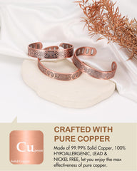 Feraco copper bracelet with Tree of Life and Celtic Knot symbols