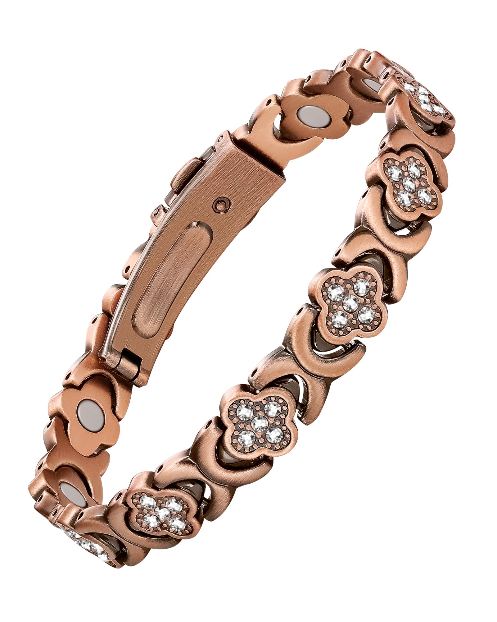 Feraco pure copper bracelet for women showcasing solid copper finish for everyday wear.