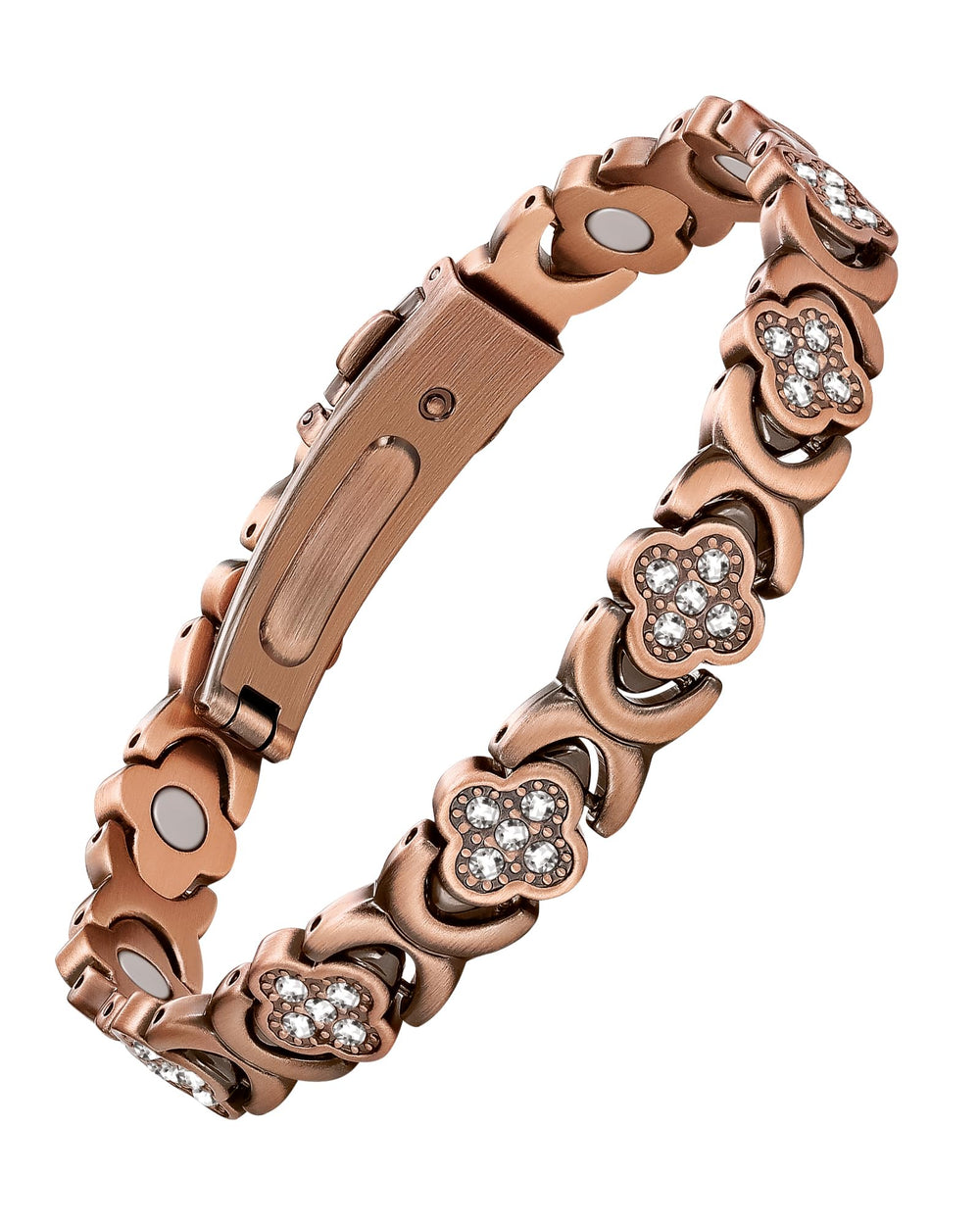 Feraco pure copper bracelet for women showcasing solid copper finish for everyday wear.