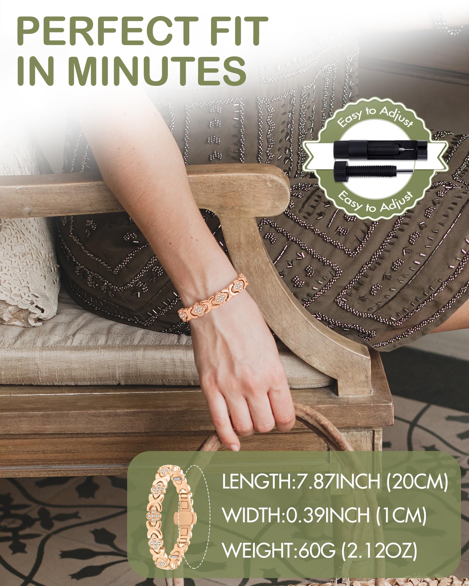 Feraco worn on the wrist as a chic everyday accessory