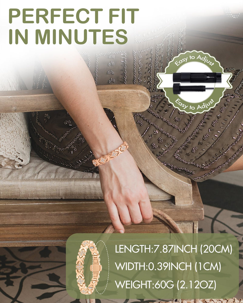 Feraco worn on the wrist as a chic everyday accessory