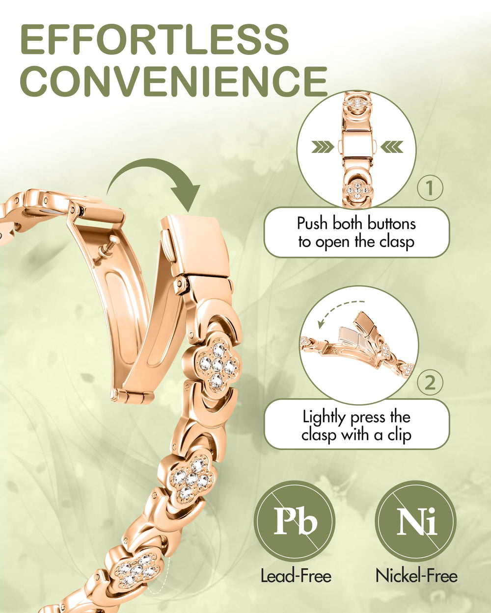 Feraco Pure Copper Ring cz detail complements bracelet set.