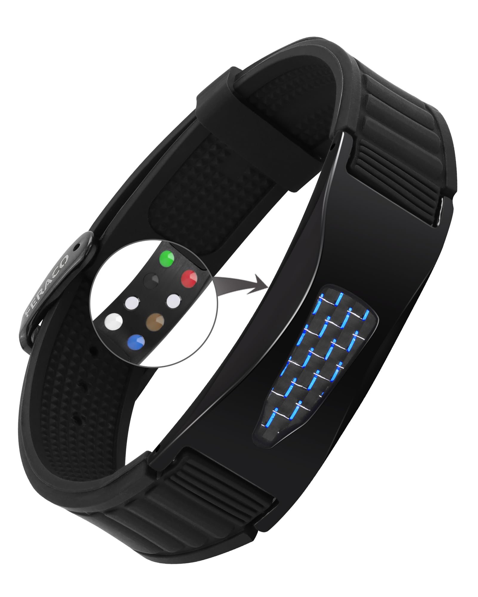 Feraco silicone power balance bracelet with 7-in-1 magnets for versatile sport use