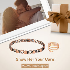 Feraco solid copper bracelet lightweight and waterproof for everyday wear