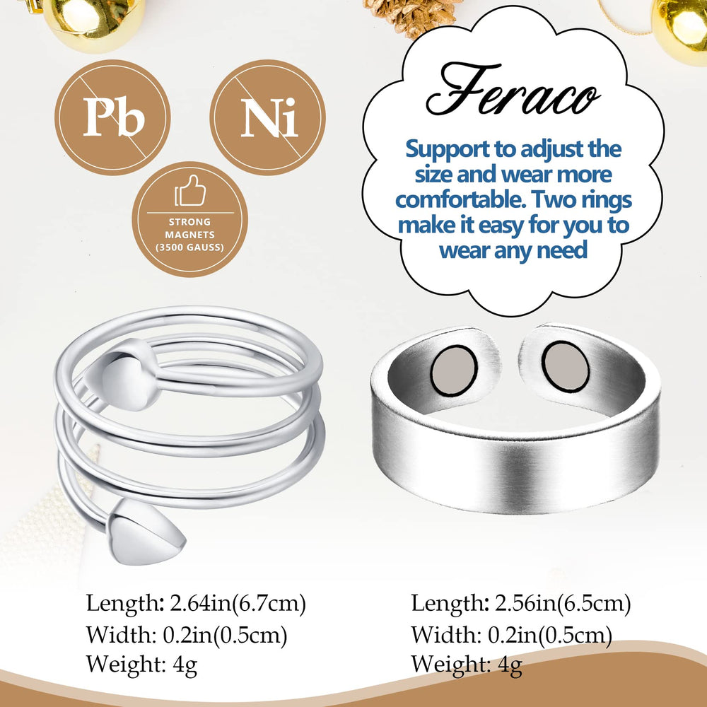 Feraco magnetic rings pair well with casual or formal outfits.