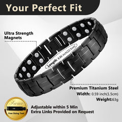 Feraco titanium steel bracelet, hypoallergenic and durable for all-day wear