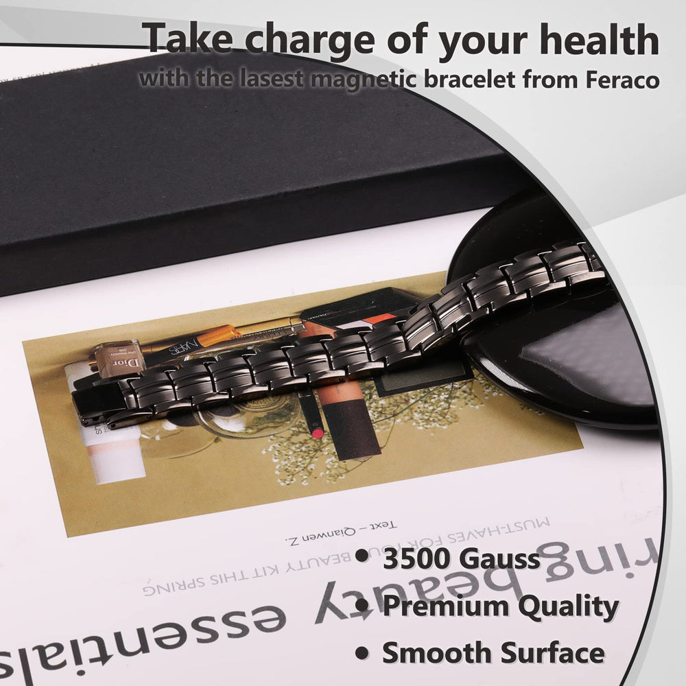 Feraco bracelet showing a strong secure clasp for daily use