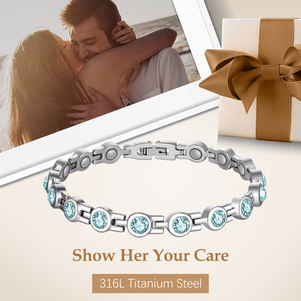 Feraco titanium steel bracelet shines with durable silver finish