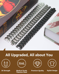 Feraco triple-wide links design adds masculine, modern flair.