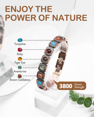 Feraco turquoise inlay gemstone bracelet adds natural color and refined charm