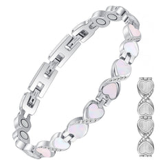 Feraco ultra strength magnetic bracelet for women with 3800 Gauss magnets and zirconia for daily style