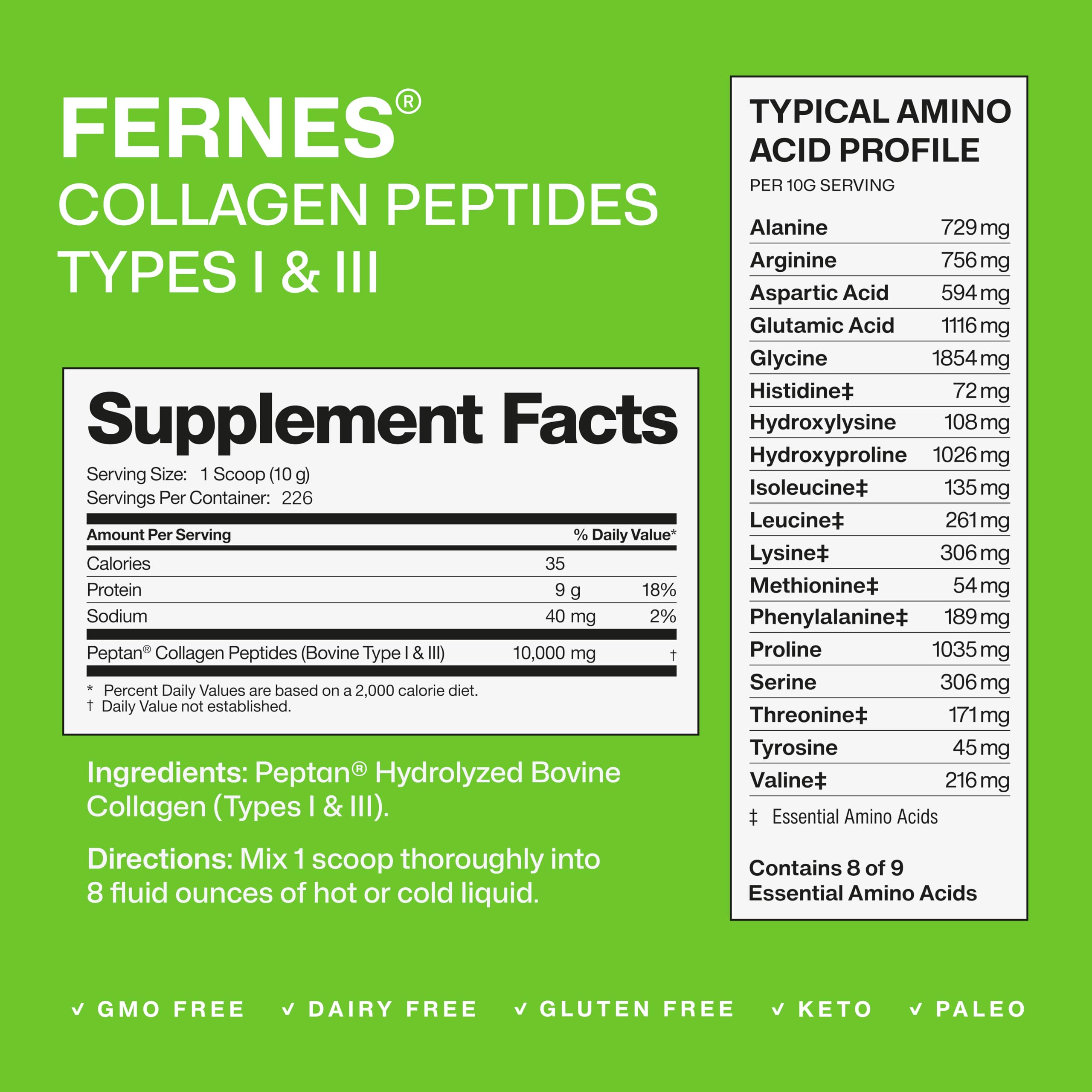 Fernes Collagen powder dispensing scoop demonstrates easy daily use for seamless mix-ins.