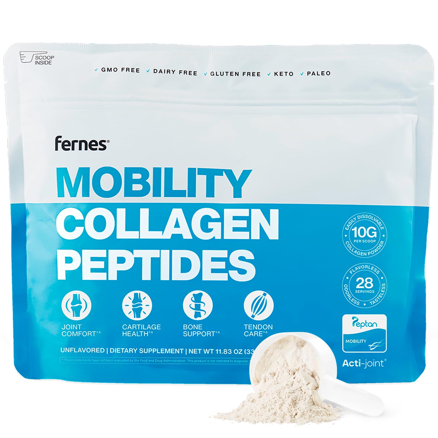 Fernes Mobility bottle pour demonstrates easy daily use for joint support.