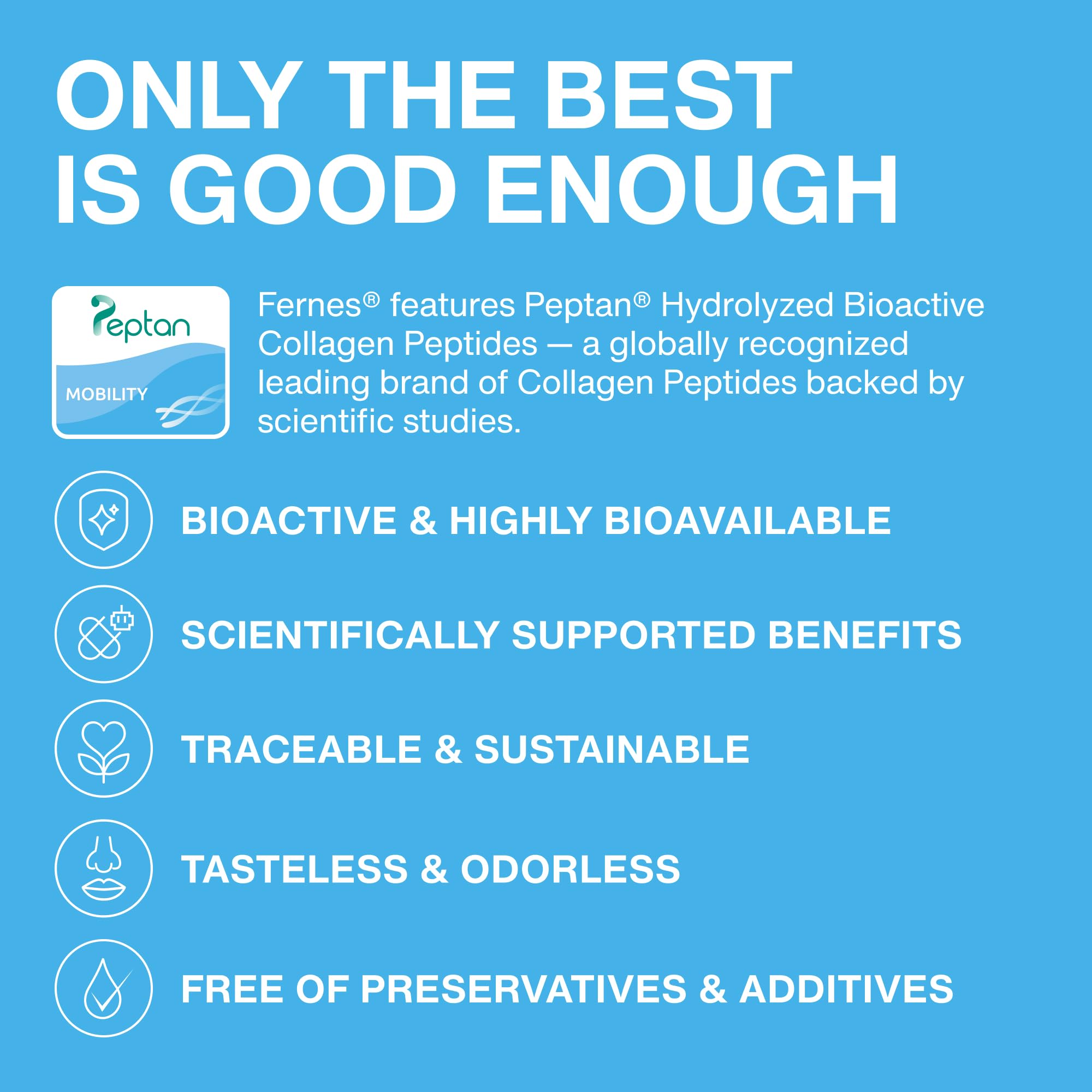 Fernes Mobility USA-sourced ingredients label reinforces quality and transparency.