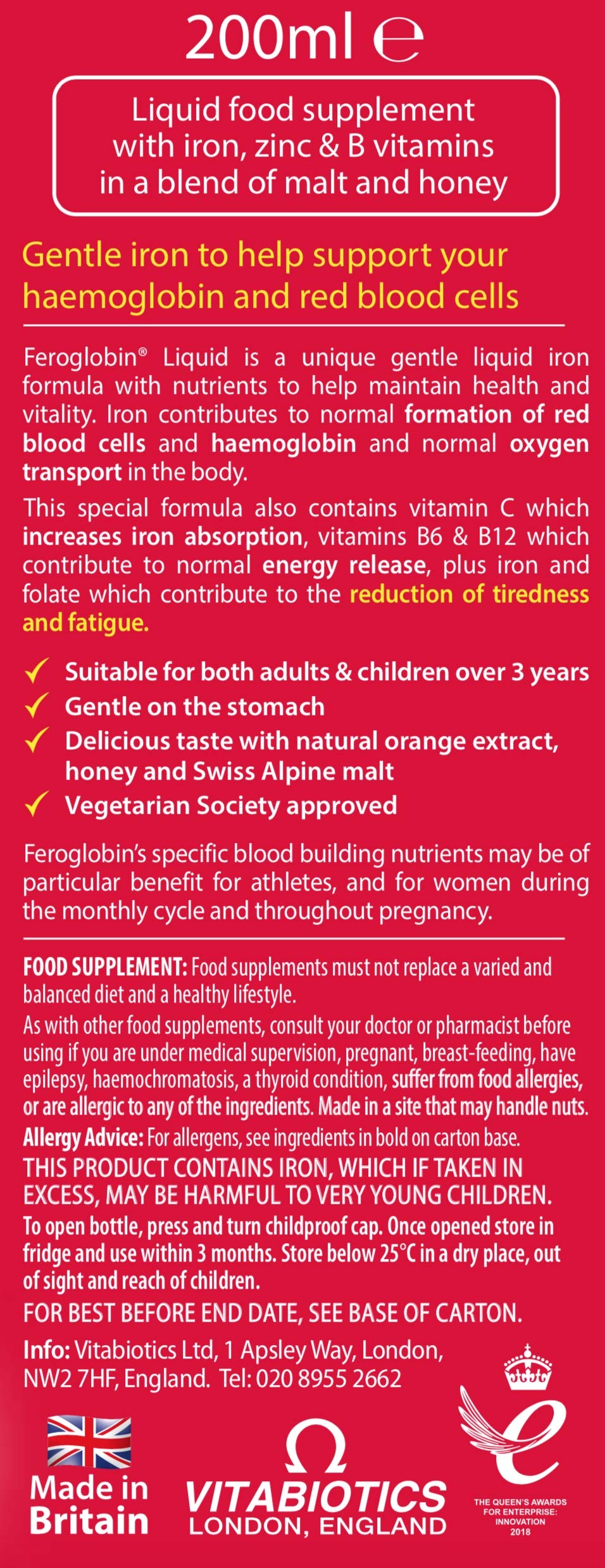 Dosing spoon with Feroglobin, illustrating easy daily intake.