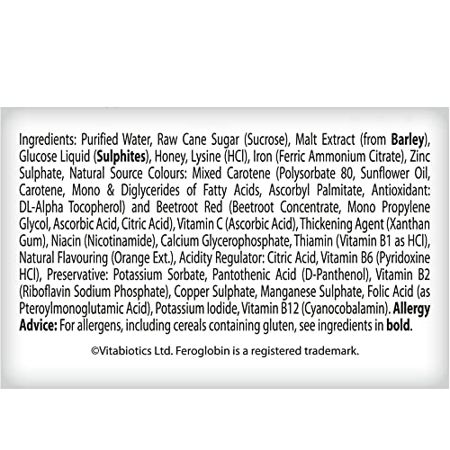 Feroglobin liquid glass close-up shows honey-orange color, appealing and tasty.