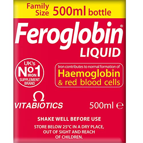 Feroglobin packaging and label display emphasizes trusted vitamin B complex.