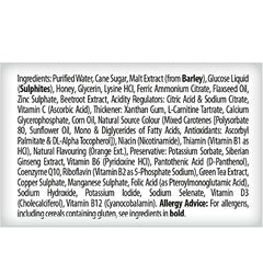 Pouring Feroglobin Plus Liquid into a glass to show color